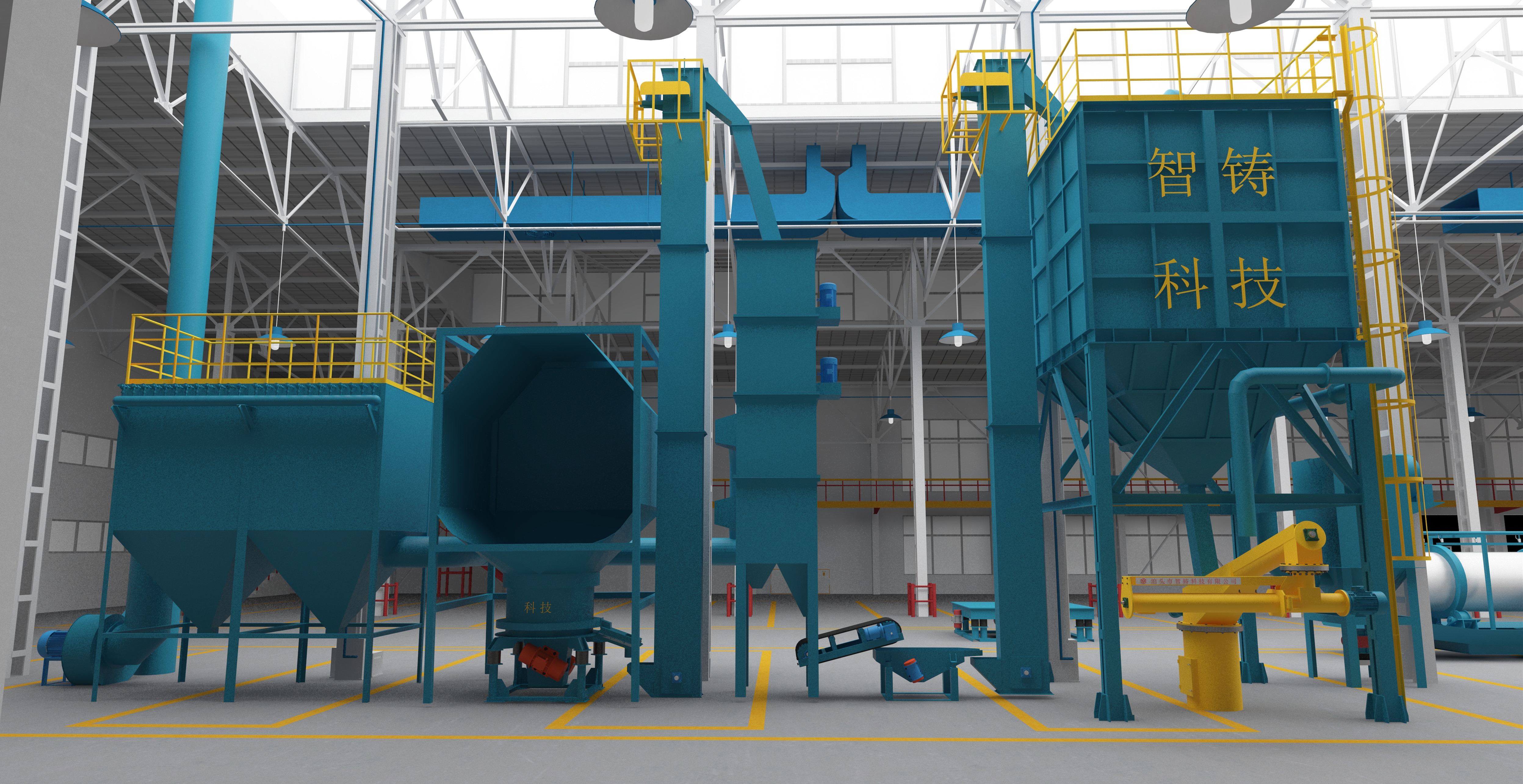 树脂砂生产线设备实拍